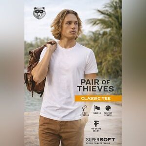 Set of 2 Pair of Thieves Classic Tee - White